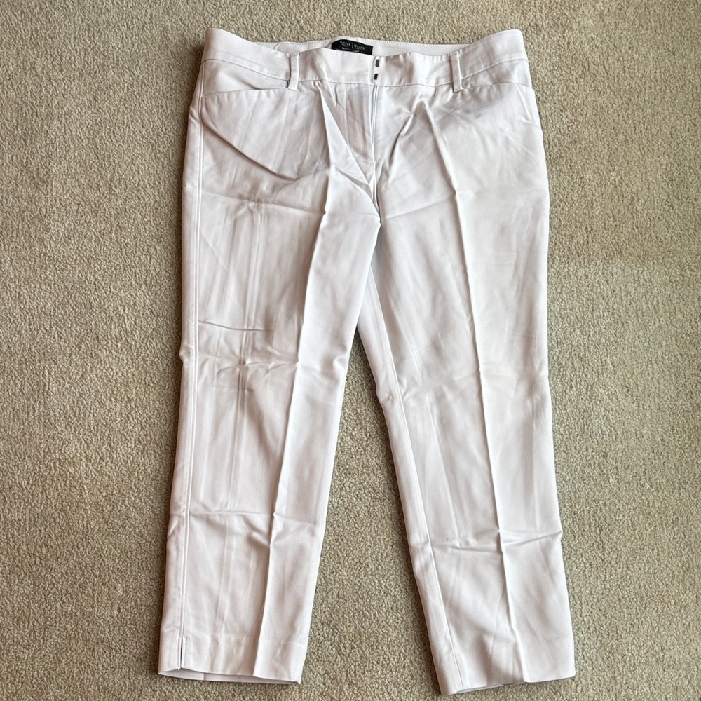 White House Black Market Crisp White Trousers